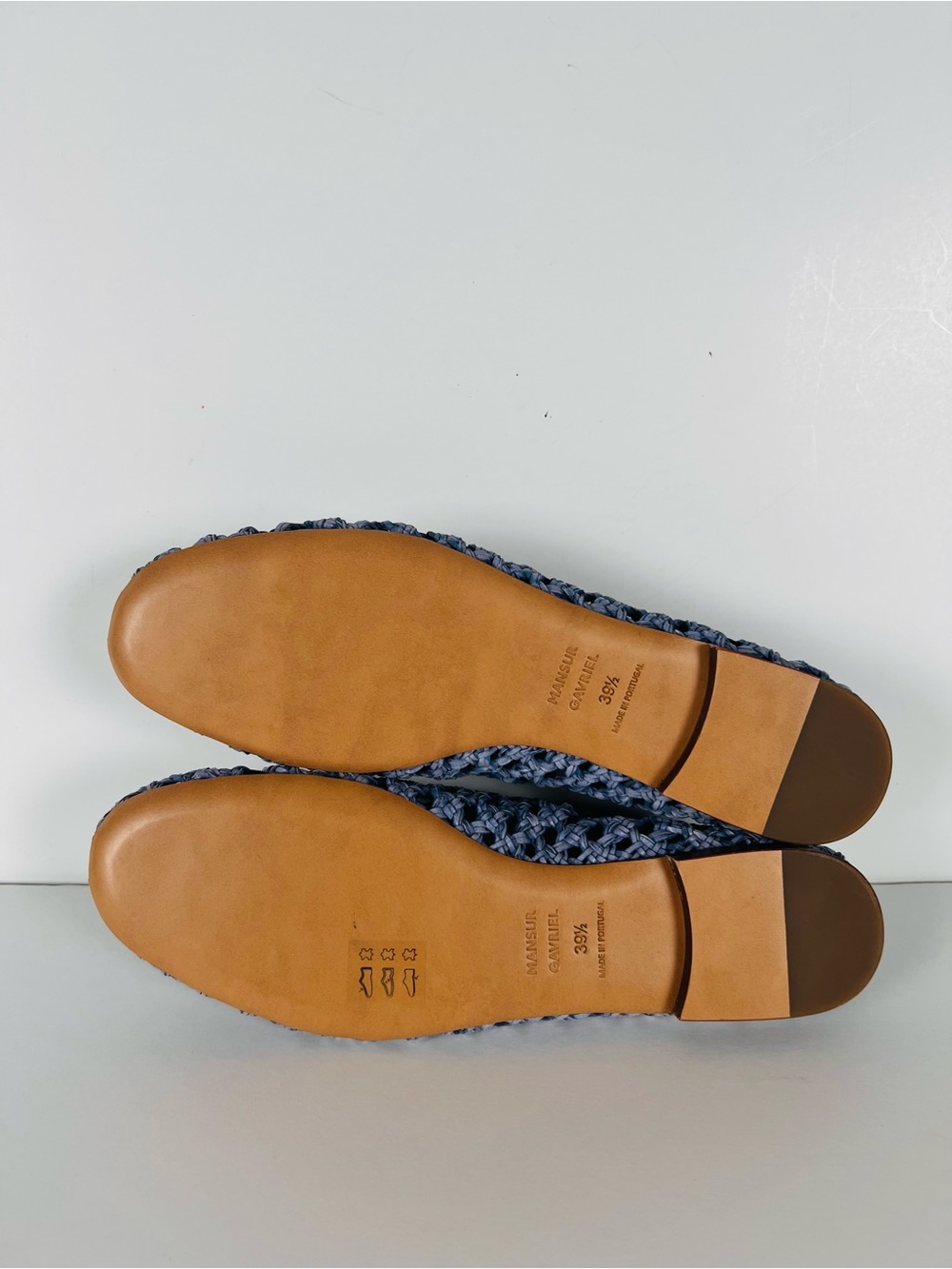 Mansur Gavriel Woven Ballerina Slip-On Ballet Flats in Blue Size 39.5 - Picture 9 of 12